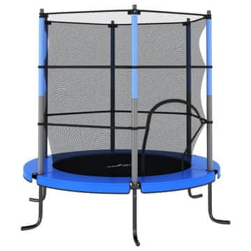 Vidaxl Trampolin sa sigurnosnom mrežom okrugli 140 x 160 cm plavi