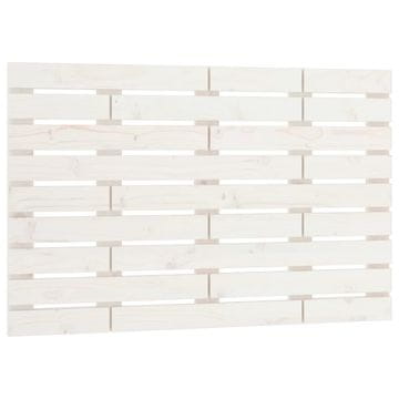 Vidaxl Zidno uzglavlje bijelo 106x3x63 cm od masivne borovine