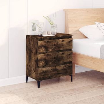 Vidaxl Komoda s ladicama, dimljeni hrast, 60x35x70 cm, materijal na bazi drva