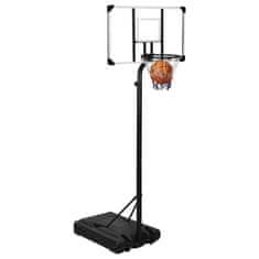 Vidaxl Košarkaški stalak prozirni 256 - 361 cm polikarbonantni