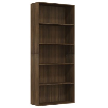 Vidaxl Ormarić za knjige boja hrasta 80x30x189 cm konstruirano drvo