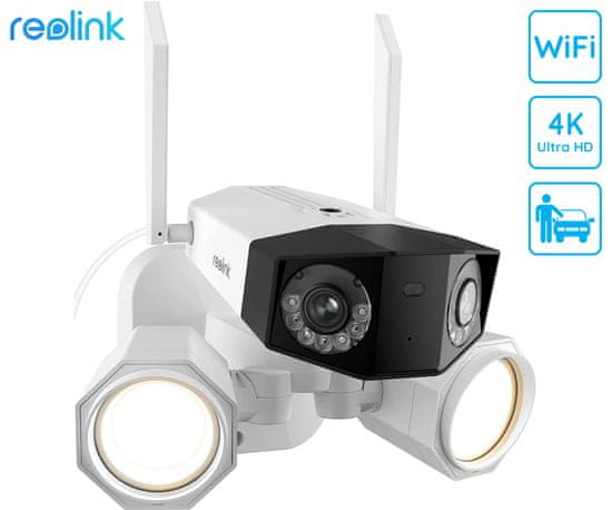 Reolink Duo Floodlight kamera, WiFi, 4K UHD, IR, IP66, LED reflektori