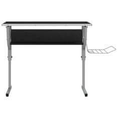 Vidaxl Radni stol za crtanje, crno-sivi, 110x53x(58-87) cm