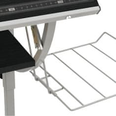 Vidaxl Radni stol za crtanje, crno-sivi, 110x53x(58-87) cm