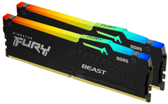 Kingston Fury Beast memorija (RAM), 16GB (2x8GB), 5600MT/s, DDR5, CL38, RGB (KF556C36BBEAK2-16)