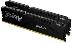 Kingston Fury Beast Black memorija (RAM), 64GB (2x32GB), 6000MT/s, DDR5, CL38 (KF560C36BBEK2-64)