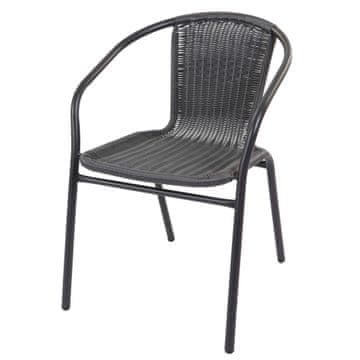 Linder Exclusiv Vrtna stolica RATAN Tamno siva/Crna