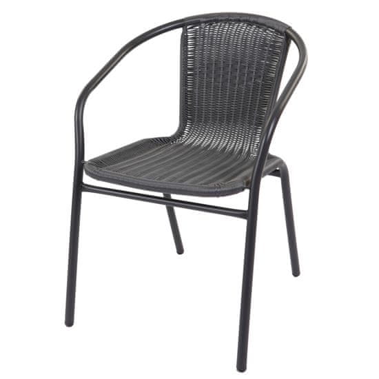 Linder Exclusiv Vrtna stolica RATAN Tamno siva/Crna