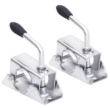 Vidaxl Stezaljke za potporni kotač 2 kom 13,5x6,5x14cm pocinčani čelik