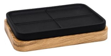 Ridder AMARA Elegantan Čvrsti Držač Sapuna - Crna Hranasta Oblik, Bambus & Polyresin