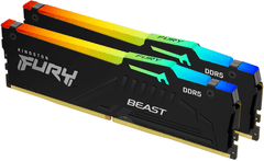 Kingston Fury Beast memorija (RAM), 64GB (2x32GB), 6000MT/s, DDR5, CL40, RGB (KF560C40BBAK2-64)