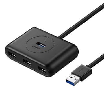 Ugreen USB HUB razdjelnik na 4x USB 3.2 kabel 0,5 m crne boje