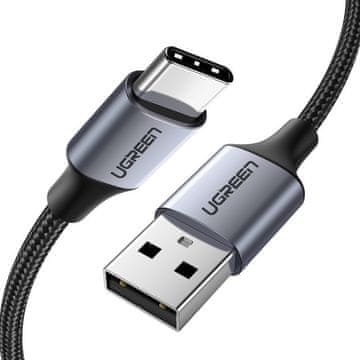 Ugreen Kabel USB - USB-C QC 3.0 3A 1m sivi
