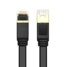 Ugreen Plosnati patch kabel LAN STP RJ45 Cat 7 10Gbps 10m crni
