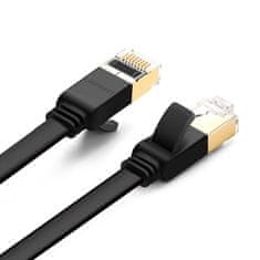 Ugreen Plosnati patch kabel LAN STP RJ45 Cat 7 10Gbps 10m crni