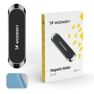 WOZINSKY Magnetni držač za telefon za armaturnu ploču, crni, ljepljivi