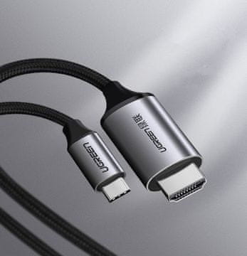 Ugreen HDMI na USB-C 4K 60Hz 1,5 m crno-sivi adapter kabel
