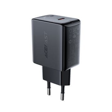 AceFast BRZI USB-C 20W ZIDNI PUNJAČ ZA IPHONE CRNE CRNE