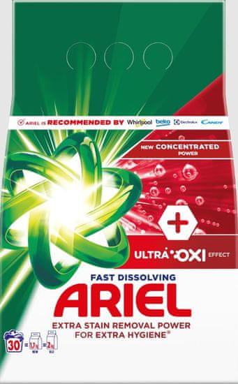 Ariel prašak za pranje, Ultra Oxi Effect, 1,65 kg, 30 pranja