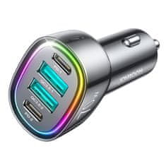 Joyroom JR-CL29 auto punjač 2x USB-C / 2x USB 70W, crno