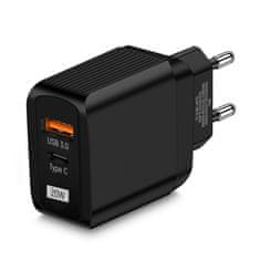 MG Dual-port punjač USB / USB-C 20W, crno