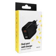 MG Dual-port punjač USB / USB-C 20W, crno