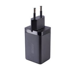 Joyroom TCG01 GaN punjač USB / 2x USB 65W + kabel USB-C, crno