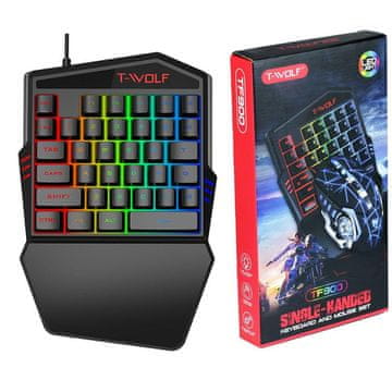 Verkgroup RGB LED računalna gaming tipkovnica za jednu ruku
