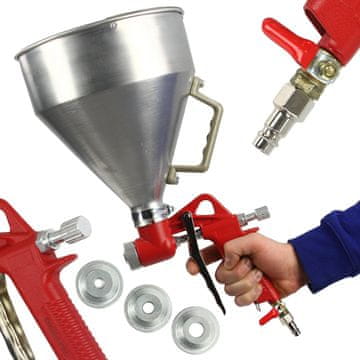 MAR-POL Molerski pištolj za nanošenje teksture s aluminijskim lijevkom od 5L