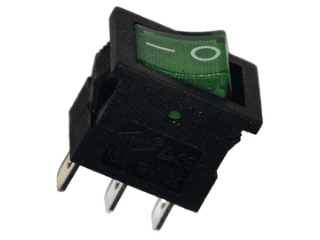 Kemot Prekidač 0-1 220V/3A zeleno