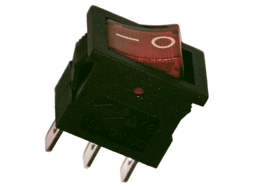 Kemot Prekidač 0-1 220V/3A crveno