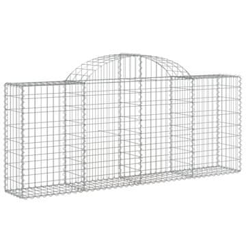 Vidaxl Gabionska košara s lukom 200 x 30 x 80/100 cm pocinčano željezo