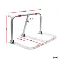 Wiltec Sklopiva parkirna barijera s bravom i reflektirajućim trakama