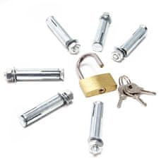 Wiltec Sklopiva parkirna barijera s bravom i reflektirajućim trakama