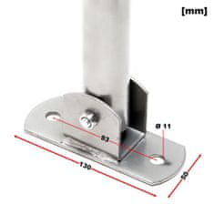 Wiltec Sklopiva parkirna barijera s bravom i reflektirajućim trakama