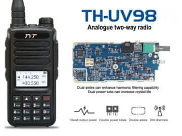 TYT TH-UV98 10W dualband VHF/UHF, ručni radio uređaj