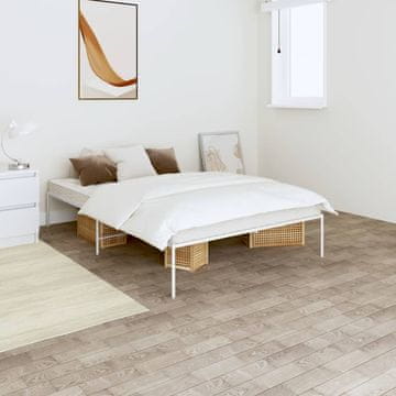 Vidaxl Metalni okvir za krevet Bijeli 120x190 cm