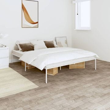 Vidaxl Metalni okvir za krevet Bijeli 140x200 cm