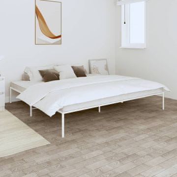 Vidaxl Metalni okvir za krevet Bijeli 180x200 cm