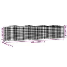Vidaxl Lučna gabionska povišena gredica 400x50x100cm pocinčano željezo