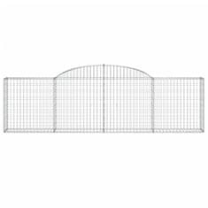 Vidaxl Lučne gabionske košare 10 kom 300x30x80/100cm pocinčano željezo