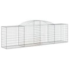 Vidaxl Lučne gabionske košare 10 kom 300x50x80/100cm pocinčano željezo