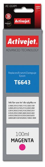ActiveJet tinta Epson T6643, 100 ml, magenta (AE-664M)