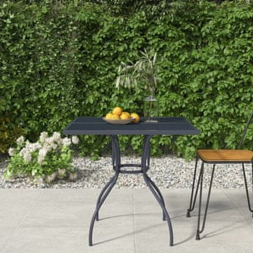 Vidaxl Vrtni stol antracit boje 80x80x72,5 cm čelična mreža