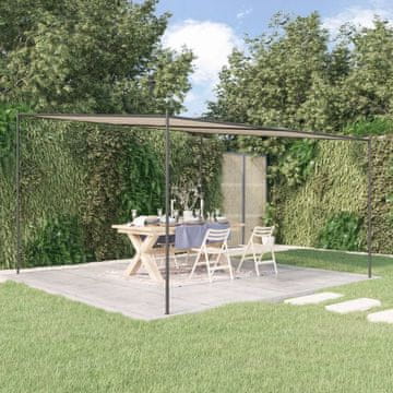 Vidaxl Sjenica, bež, 4x4 m, 180 g/m², tkanina i čelik