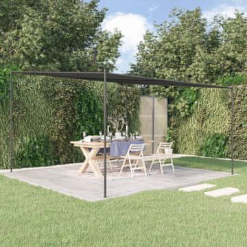 Vidaxl Sjenica antracit 4x4 m 180 g/m² tkanina i čelik