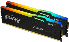 Kingston Fury Beast memorija (RAM), RGB, 16GB (2x8GB) 6000MT/s DDR5 CL36 EXPO (KF560C36BBEAK2-16)