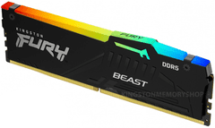 Kingston Fury Beast memorija (RAM), RGB, 16GB (2x8GB) 6000MT/s DDR5 CL36 EXPO (KF560C36BBEAK2-16)