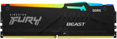 Kingston Fury Beast memorija (RAM), RGB, 16GB (2x8GB) 6000MT/s DDR5 CL36 EXPO (KF560C36BBEAK2-16)