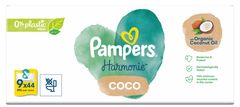 Pampers Harmonie Coco vlažne maramice, 9 x 44 komada